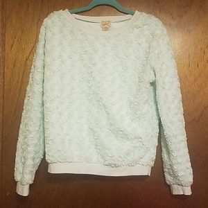 Powder Blue Rosette Sweatshirt